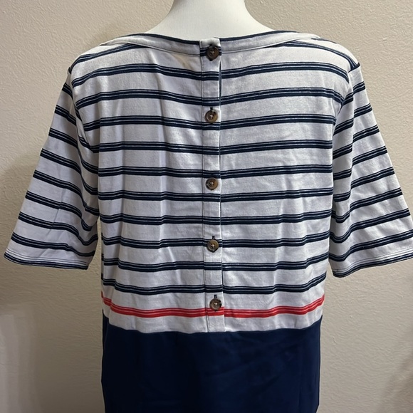 Land's End Women's Heritage Cotton Jersey Elbow Sleeve Dress size S - Picture 11 of 14